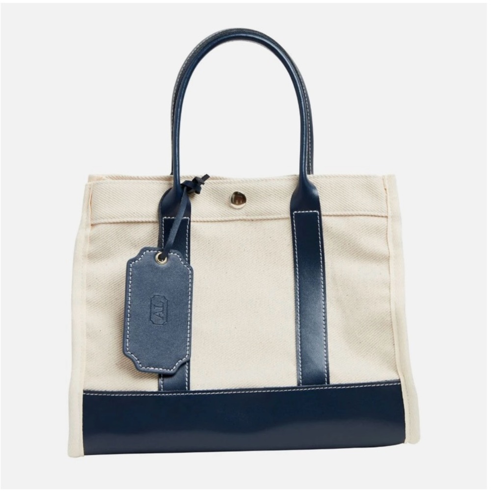 Amanda Lindroth canvas and leather tote